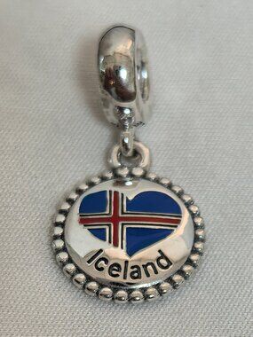 Pandora Iceland Exclusive Dangle Charm Pendant, S925 Silver Jewelry